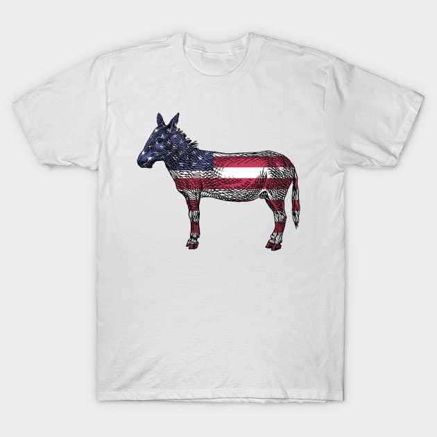 US Elections Democrats Symbol T-Shirt by Sanu Designs